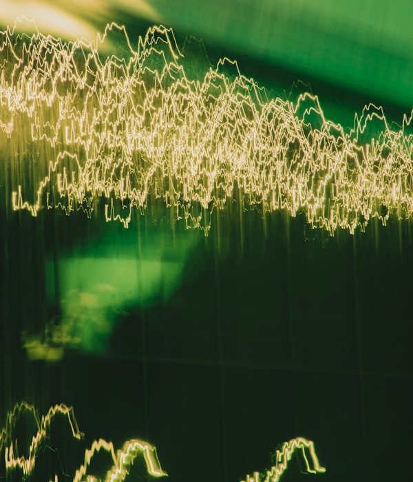 Abstract glowing lines representing inner energy balance and flow